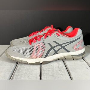 ASICS Gel-Craze TR 4 Cross-Training Gray & Neon Red Shoes, Women’s 6.5